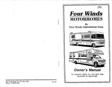 This list will be updated when new information is available . . Four winds motorhome manuals